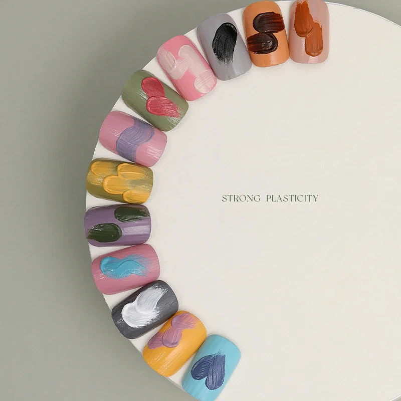 12-цветная резьба по масляной боли текстура гель-лак для ногтей скульптура