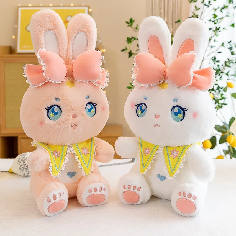 

Cute and cute star rabbit plush toy to send girls doll bed doll bunny doll