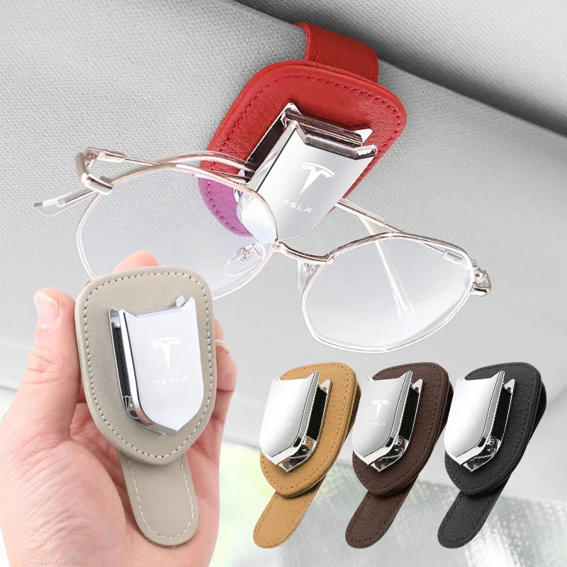 Автомобильный держатель для очков зажим хранения билетов и карт Tesla Model 3 Roadster Y