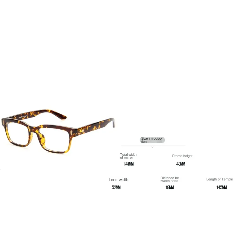 Очки для чтения из поликарбоната в винтажном стиле чёрной коричневой квадратной