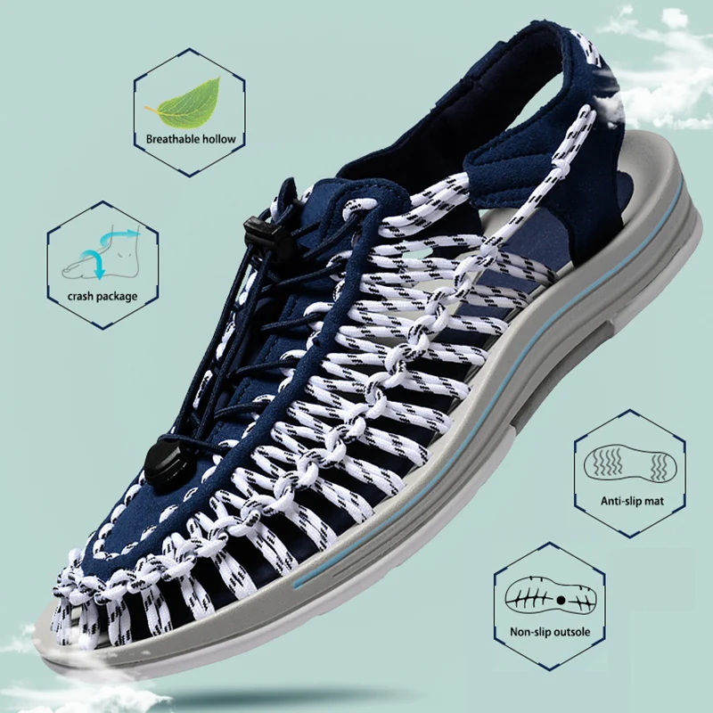 Сандалии пляжные для мужчин и женщин универсальные удобные дышащие Нескользящие