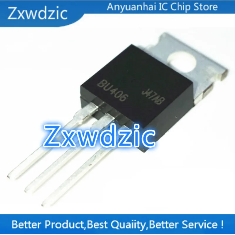 

Zxwdzic 10pcs new imported original BU406 BU406TU TO-220 high voltage switching tube 7A 200V