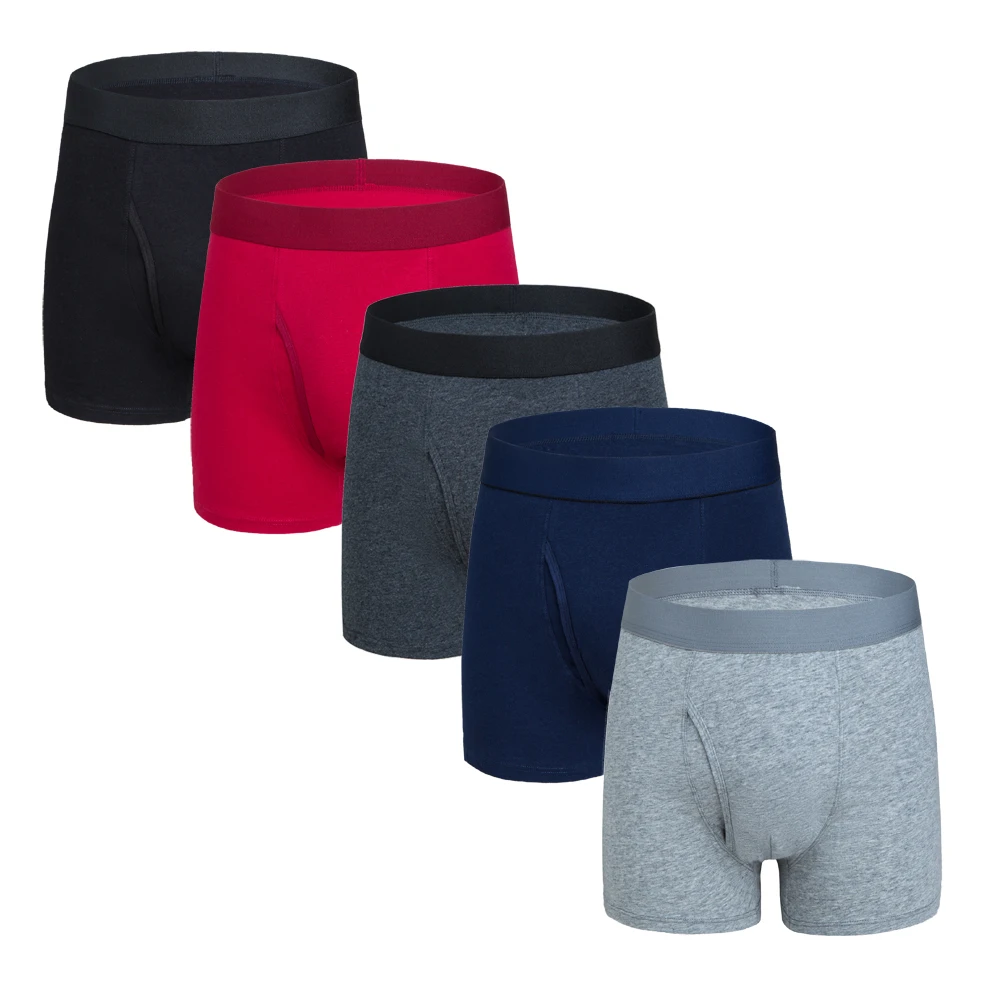 5pcs/set Men's Boxers Shorts Cotton Sexy Underwear Man Trunks Panties Male Underpants for Men Boxershorts cueca