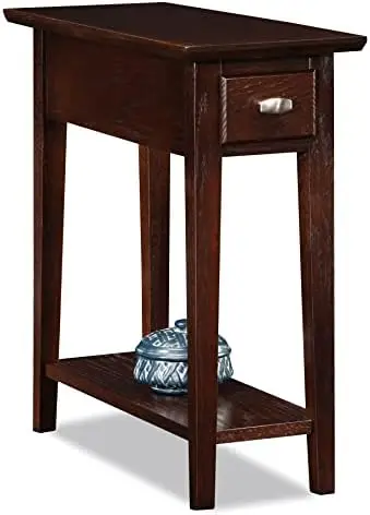 

Стул с боковой поверхностью | Узкий боковой столик с откидывающейся спинкой | Цельная древесина шириной 10 дюймов | Ручное нанесение отделка вишней