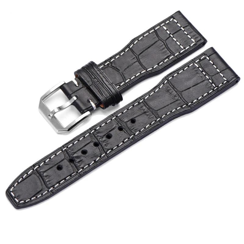 

Nubuck Leather Strap for IWC Big Pilot Watch Band Brown Black 22mm Crazy Horse Cowhide Leather Bracelet Mark Wristband Men Belt