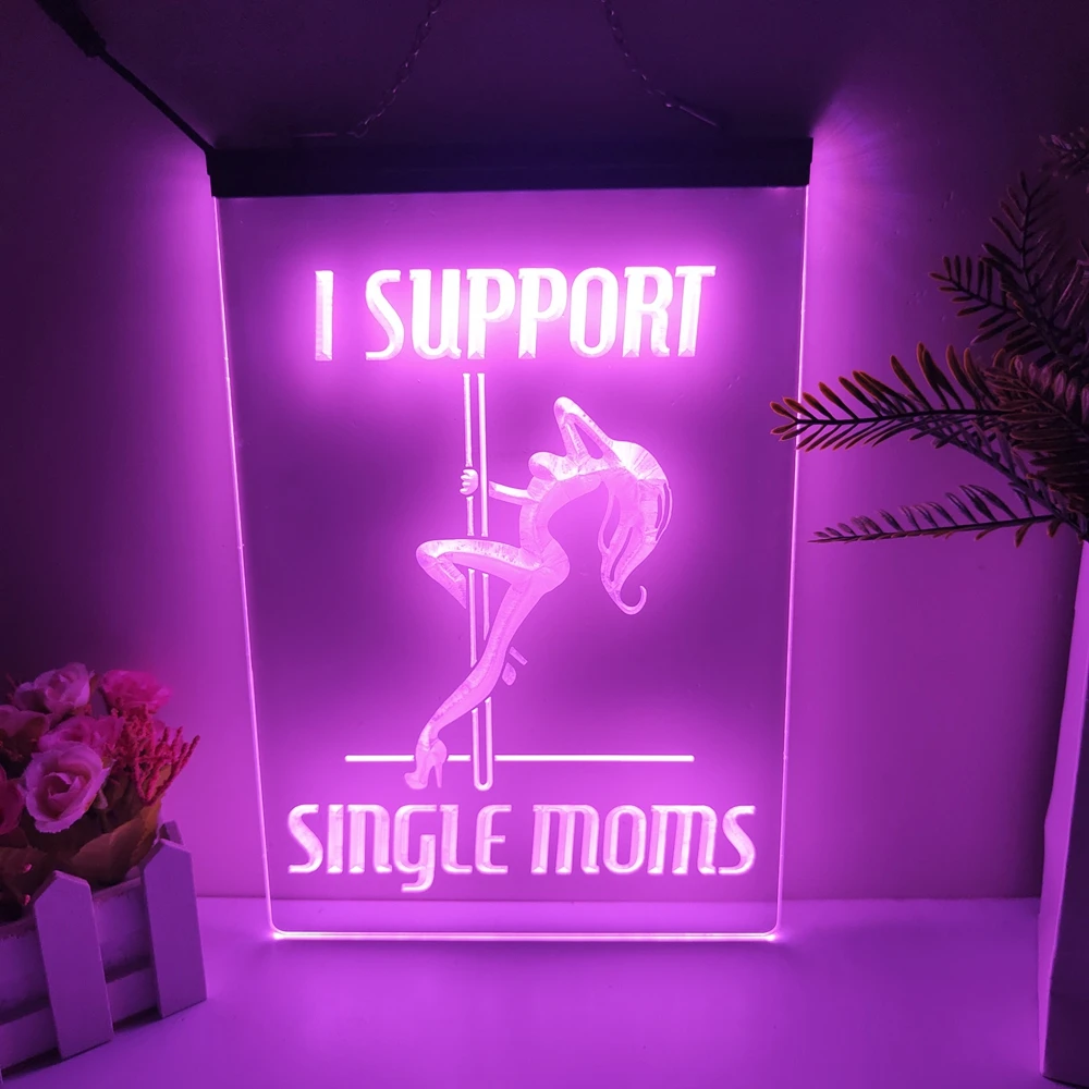 Экзотическая светодиодсветодиодный неоновая вывеска для танцев Поддержка