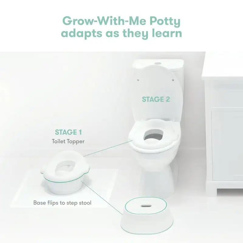 

Baby 3-in-1 Grow-with-Me Potty Transforms from Potty to Toilet Topper and Step Stool