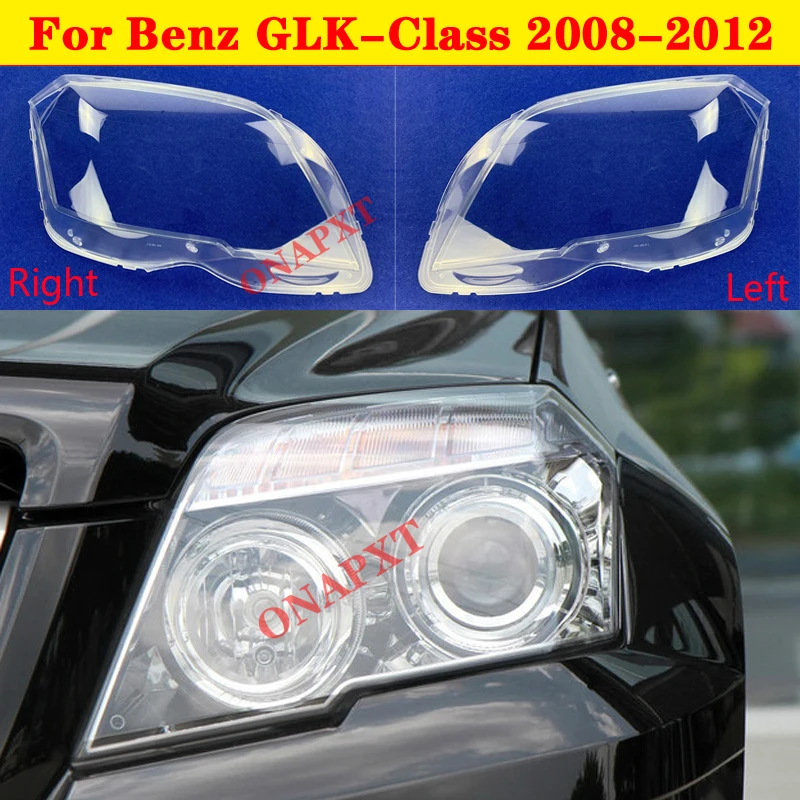 Car Light Caps Transparent Lampshade Front Headlight Cover Glass Lens Shell Cover For Mercedes-Benz GLK-Class GLK300 2008-2012
