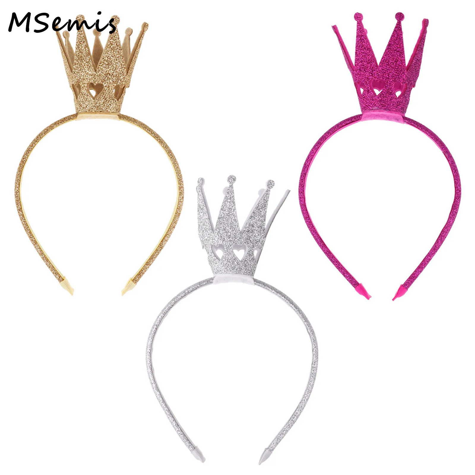 

Kids Girls Kawaii Hair Hoop Glitters Tiara Crown Headband Cute Photography Hairband Children Headdress Cosplay Hair Accessories