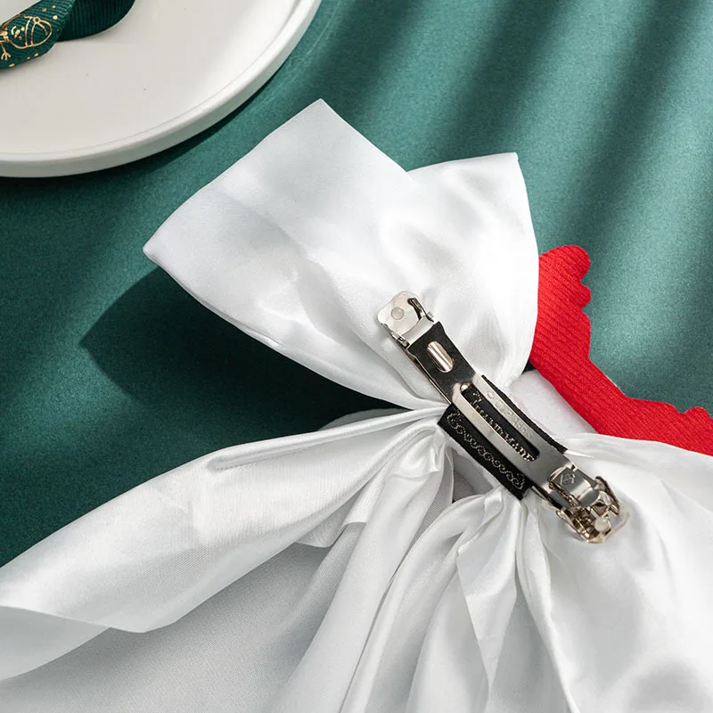 2024 рождественская заколка для волос с большим бантом красная повязка на голову