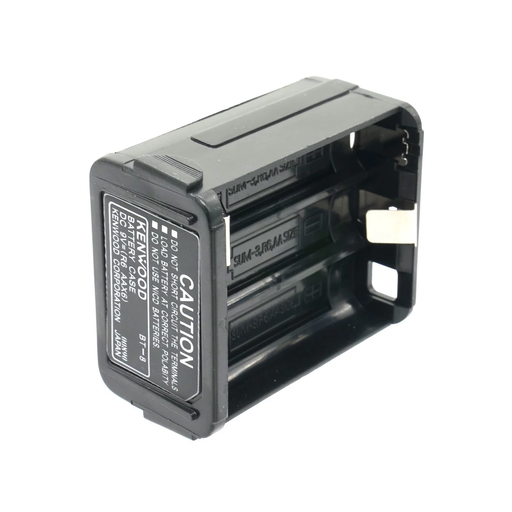 Фото Кейс для хранения 6 батарей AA BT-8 для радиостанций Kenwood TH-28, TH-48, TH-78HT, контейнер-держатель для аккумуляторов, аксессуары №5