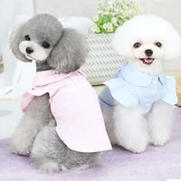 embroidery tshirt flying sleeve puppy clothes summer pink shirt for small dogs dog hoodies coat sweatshirt chihuahua pets shirts