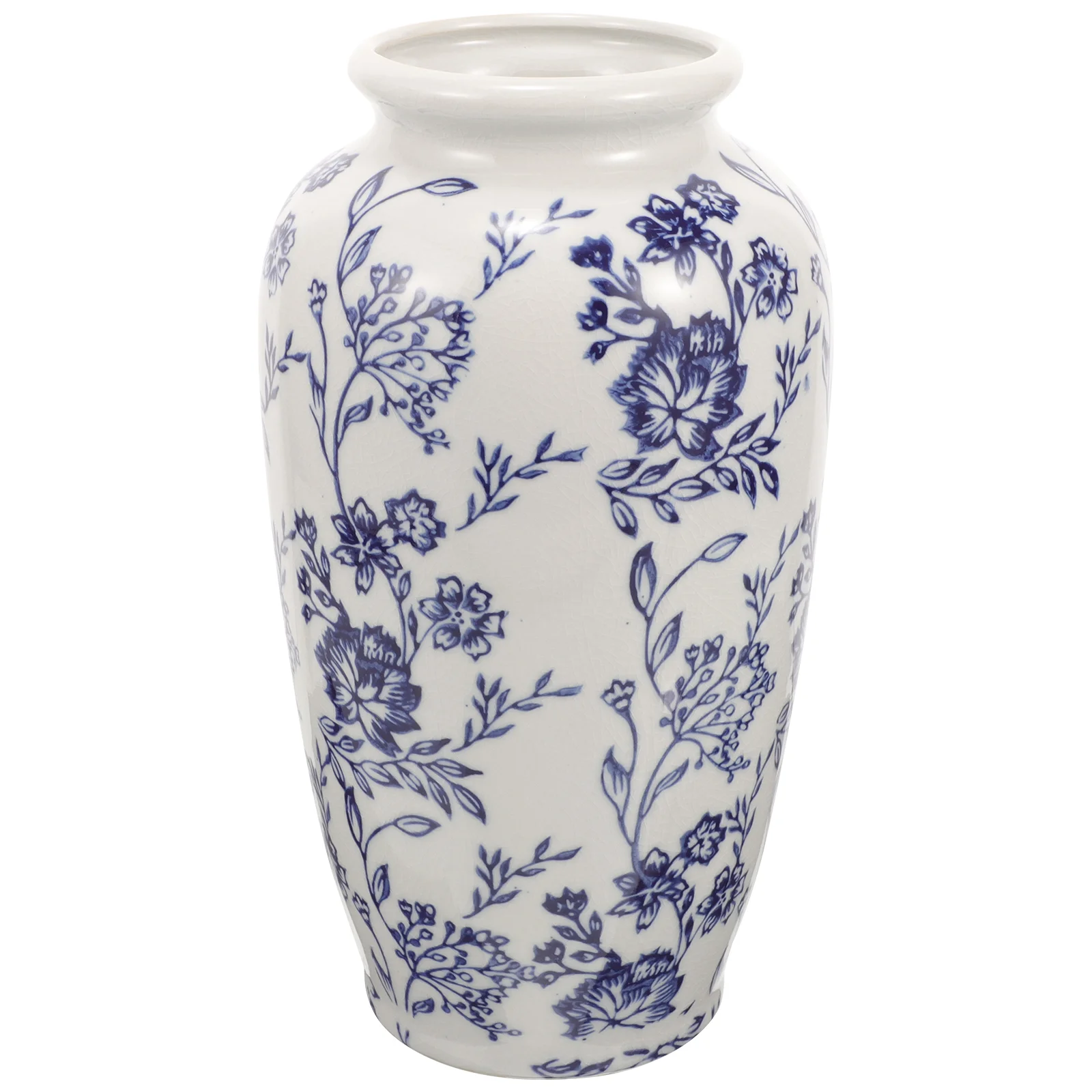 

Blue White Porcelain Vase Flower Pots Ceramic Table Centerpiece Decoration Ceramics Vases Designed Living Room Retro