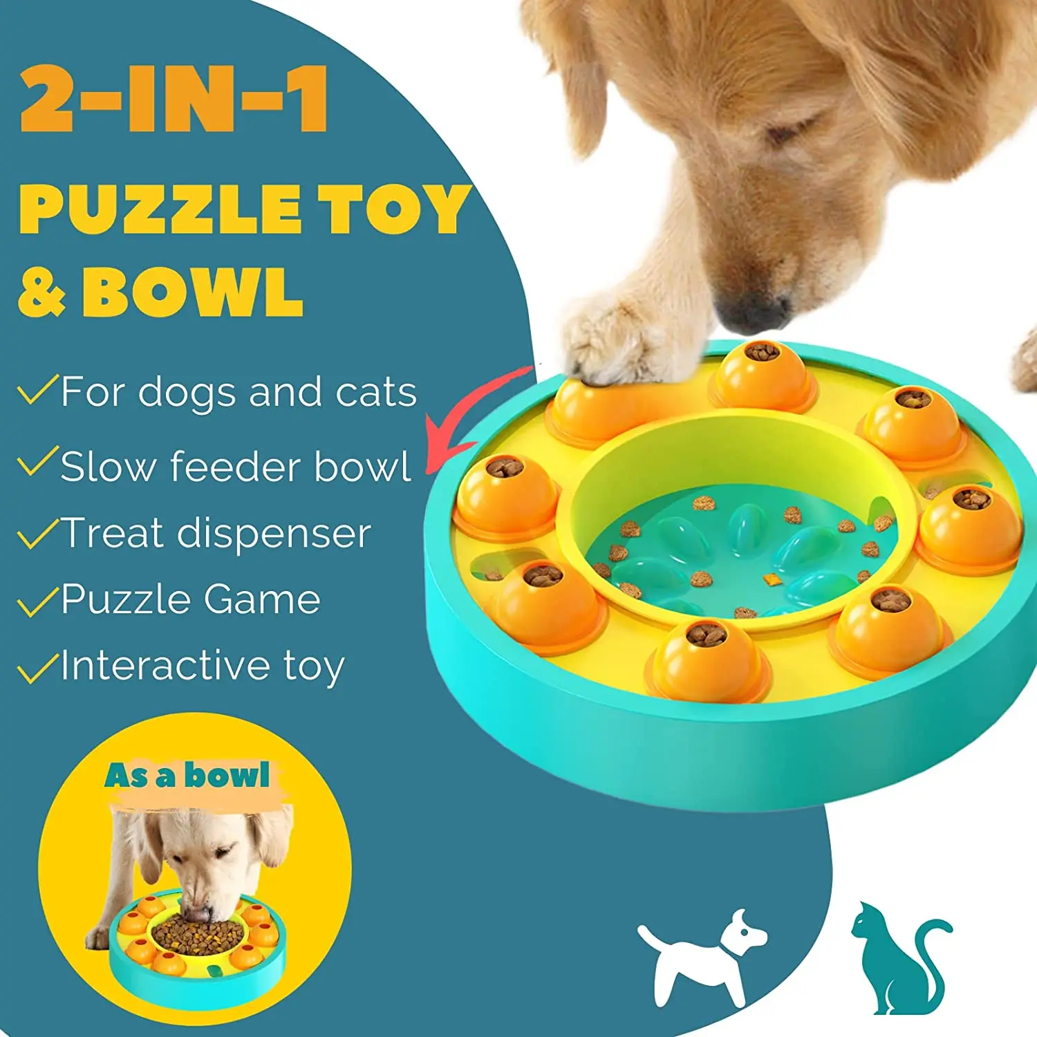 

Button Intelligence Interactive Dog Training Feeder Puzzle Cat Pet Psa Zabawki Toys Jouets Smart Chien Jeu Dla Snack Pour