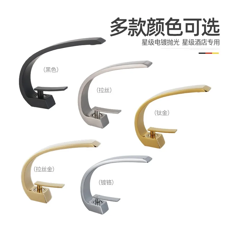 

Современный Смеситель Vidric Bakicth для ванной комнаты, золотой Латунный Кран для умывальника, смеситель с одной ручкой для горячей и холодной воды, элегантные краны