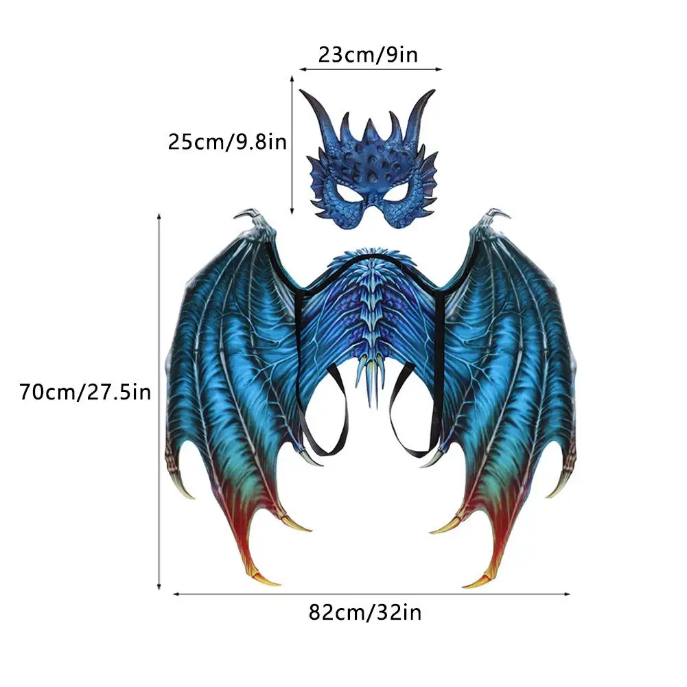 Костюм на Хэллоуин маска дракона Комплект крыльев косплей карнавальные костюмы