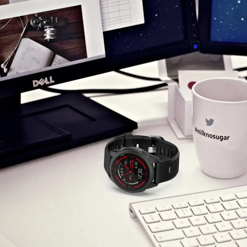 

For Garmin Forerunner Color Buckle Color Buckle Sweatproof Black Smartwatch Bracelet Lightweight Waterproof Comfortable Soft