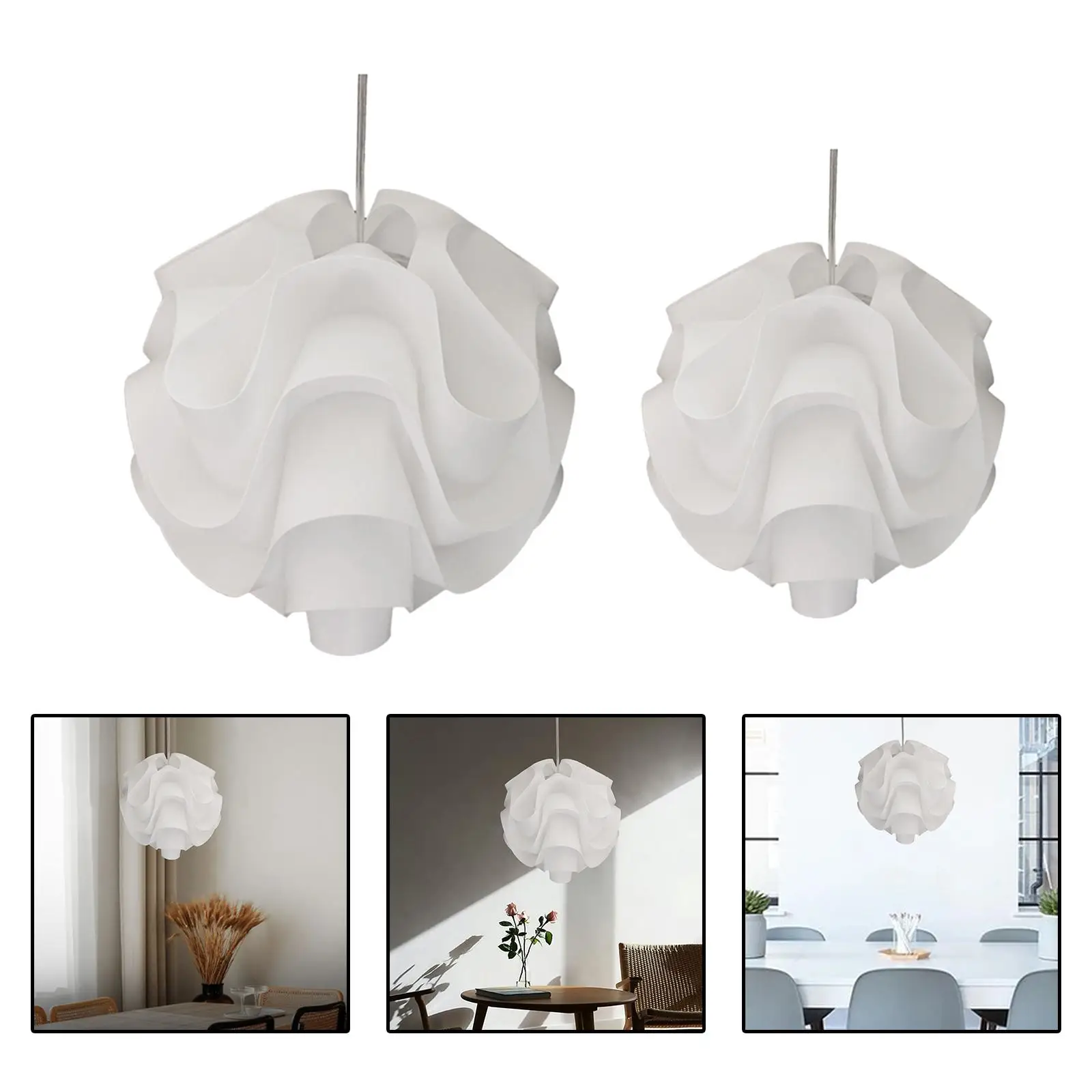 

2Pcs White Lamp Shade Pendant Light Ceiling Light Fixture Cover Bedroom Room