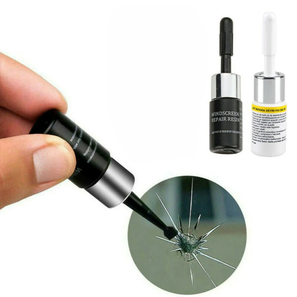 

2 Bottles Automotive Glass Repair Fluid NEW Cracked Glass Repair Kit Windshield Kits DIY Cars Window Tools Glass Scratch Repair