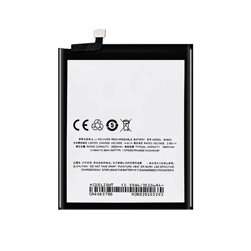 Аккумуляторы для мобильных телефонов большой емкости BA822 BA 822 3600 мАч Meizu Note 8 Note8