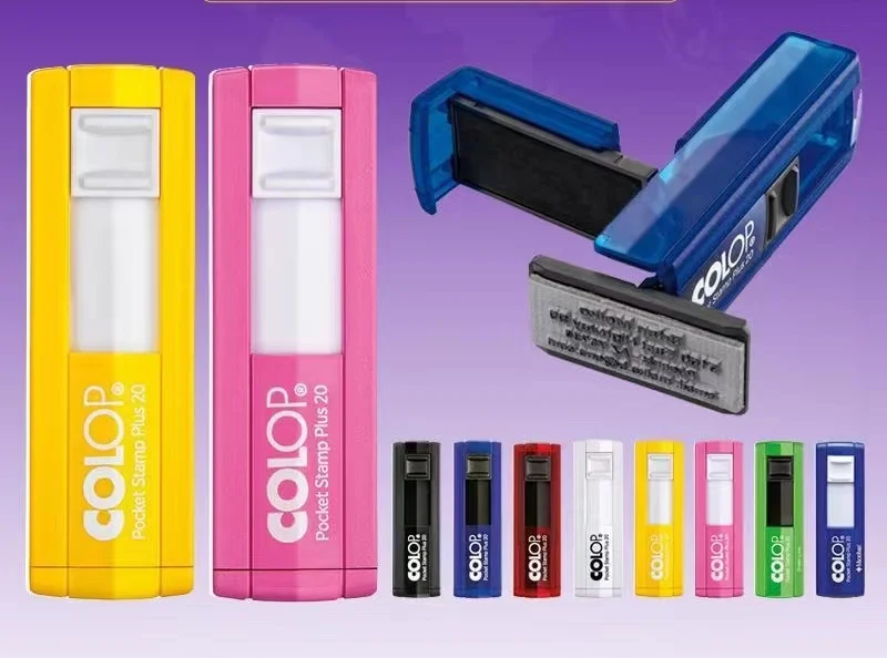 Colop Выдвижной Карманный штамп с гравировкой подписи портативный незакрываемый