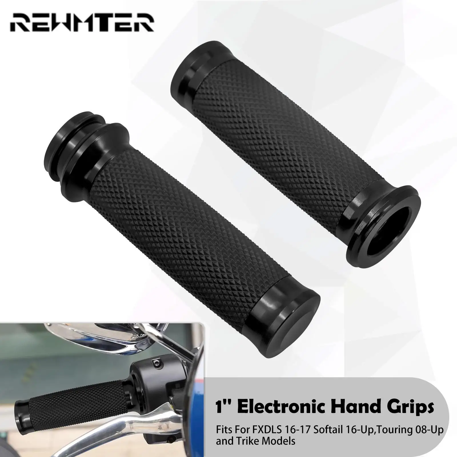 

Мотоцикл 1''25мм электронные ручки черные ручки для Harley Touring Ultra Limited Street Glide Softail FLS Dyna