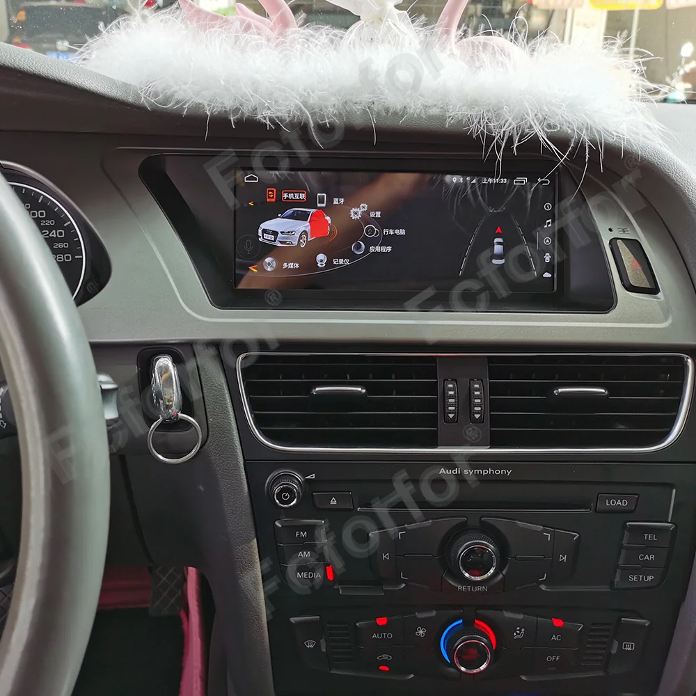 Автомобильный мультимедийный плеер на Android 13 8 + 128 ГБ для Audi A4L 2009-2012 10 25 дюйма