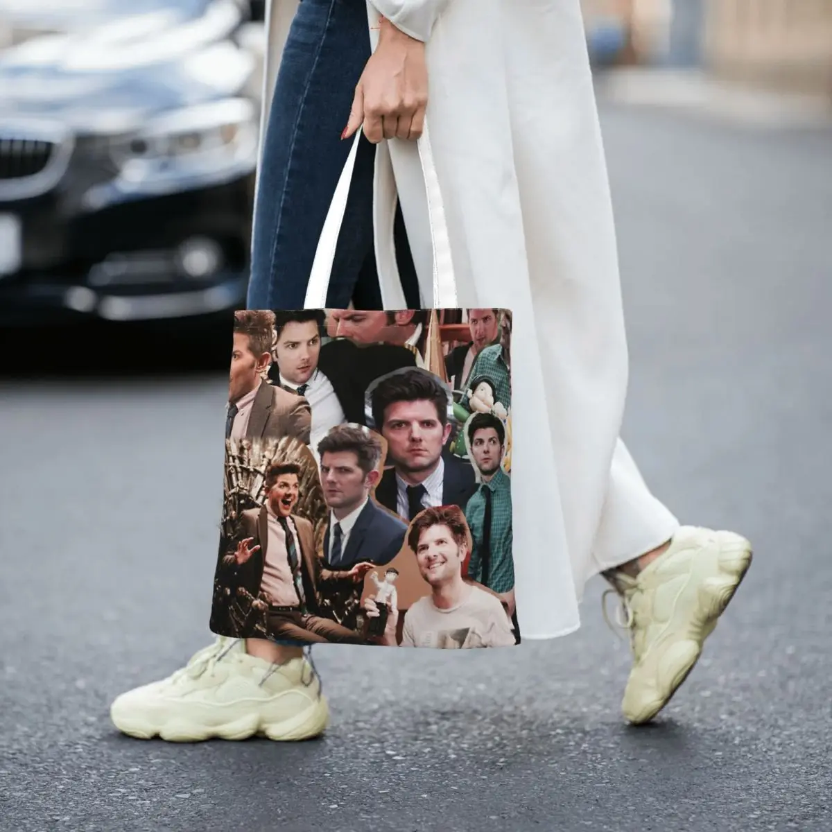 

Ben Wyatt - Adam Scott - Parks And Recreation Women Canvas Handbag Large Capacity Shopper Bag Tote Bag withSmall Shoulder Bag