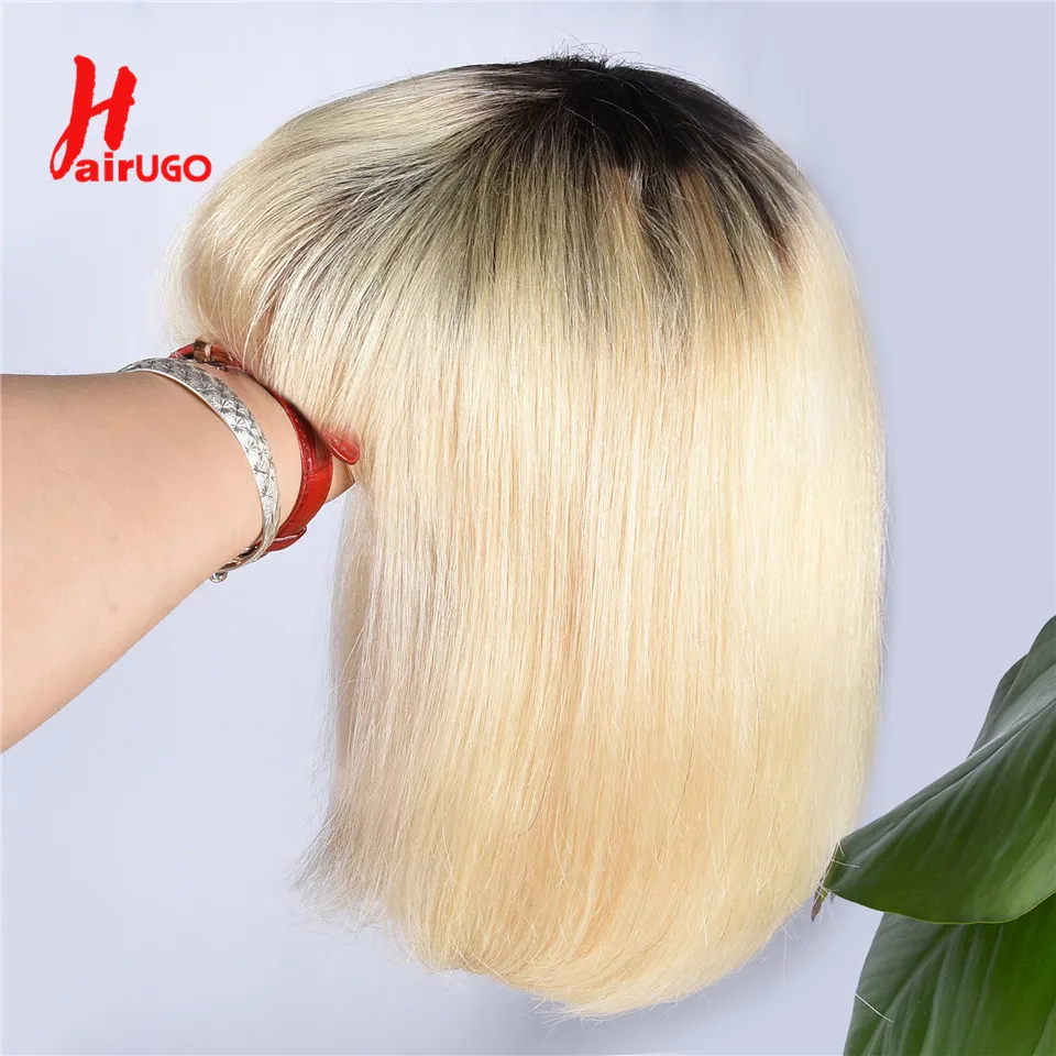 T1B/613 Dark Root Bob Wig Cheap Omber Blonde Full Machine Ma