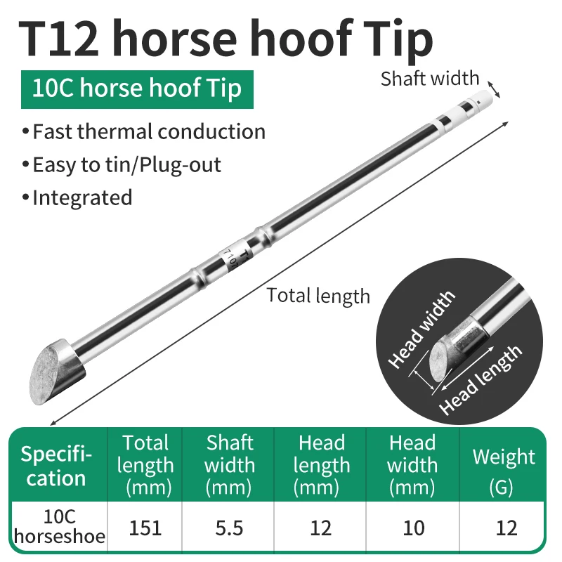 LUXIANZI Паяльные жала T12 6C/8C/10C/12C