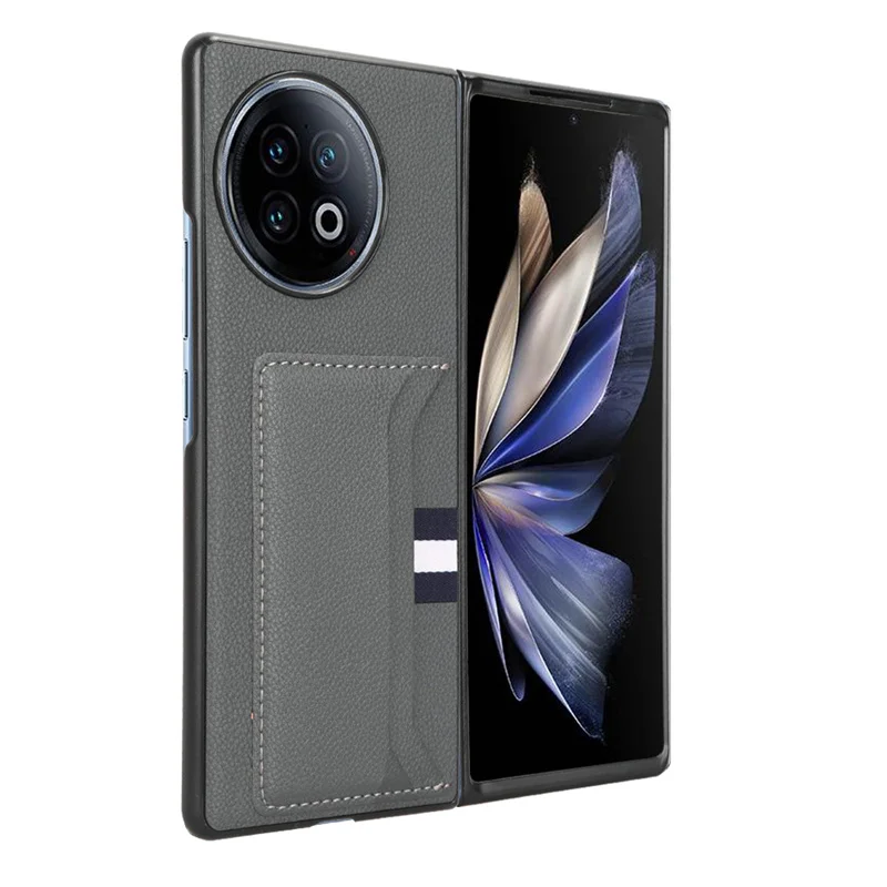 

for vivo x fold2 5G V2266A, left and right folding screen mobile box PU leather plug -in card -semi -packaged protection shell
