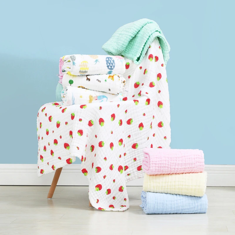 

Baby Bath Towel Blanket Newborn Bathrobe 100% Cotton Gauze Washcloth Child Robe Kids Blankets Muslin bathroom towels 110*110cm