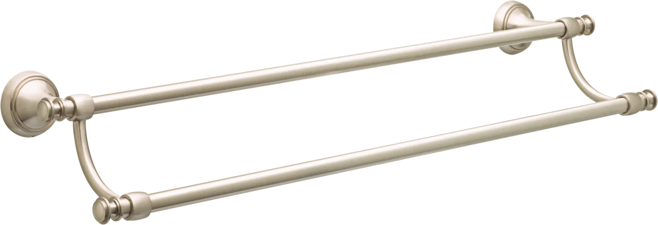 

24" Double Towel Bar, Satin Nickel Towel Holder