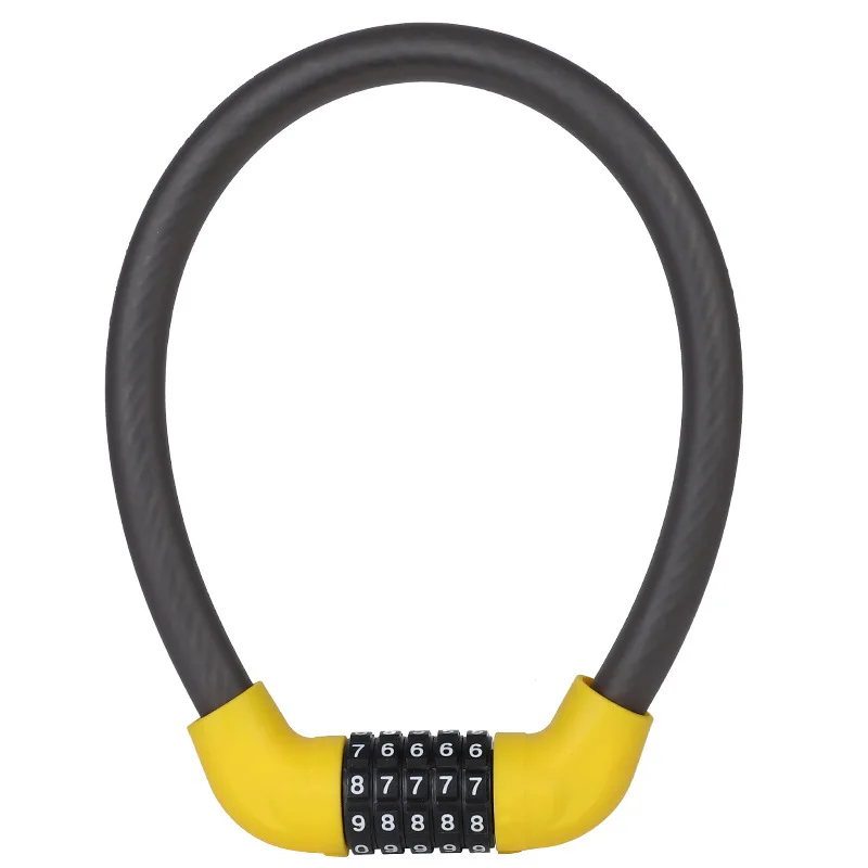 

Bicycle Lock Five Password Mountain Bike Portable Security Anti-theft Wire Lock Electric Bicycle Motorcycle Padlock Helmet Lock