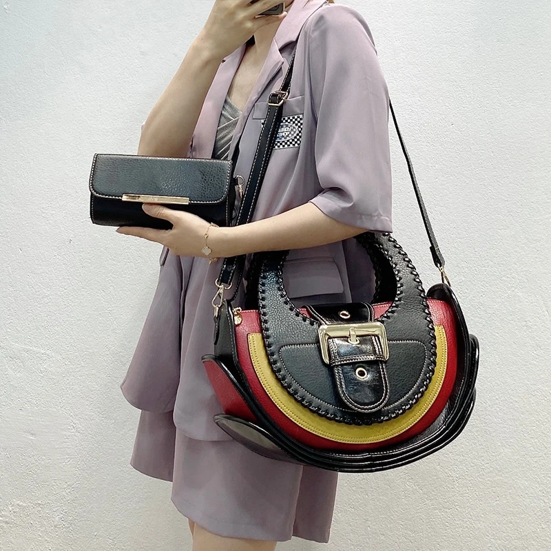 

Роскошная дизайнерская дамская сумочка, кошельки, брендовые сумки через плечо для женщин, новинка 2022, кожаные сумки на плечо, Повседневная С...