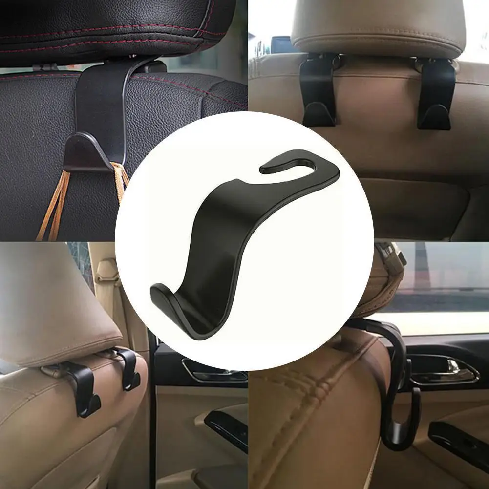 

2pcs Universal Car Headrest Back Hook Hanger Vehicle Organizer Holder For Handbags Purses Coats And Grocery Bag Rack H Z0d9