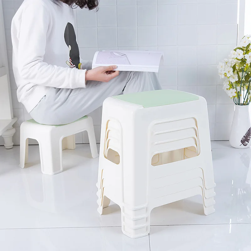 

Small Plastic Bench Thickened Home Adult Net Celebrity Low Stool Sturdy Living Room Small Stool Economical Shoe Changing Stool