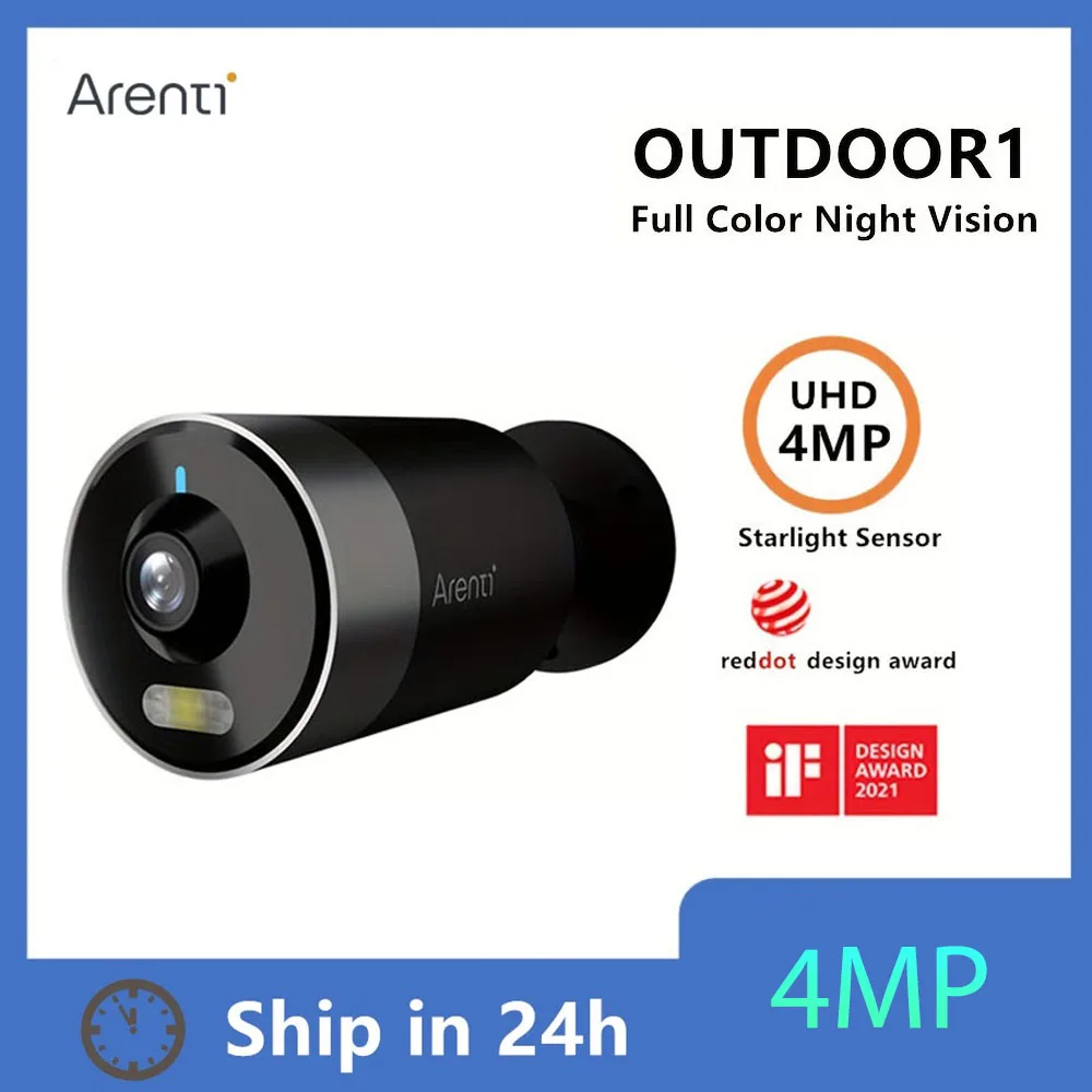 

Arenti Laxihub 4MP Wi-Fi Camera Outdoor Smart Security Camera 2K UHD Full Color Night Vision Spotlight Surveillance Camera H.265