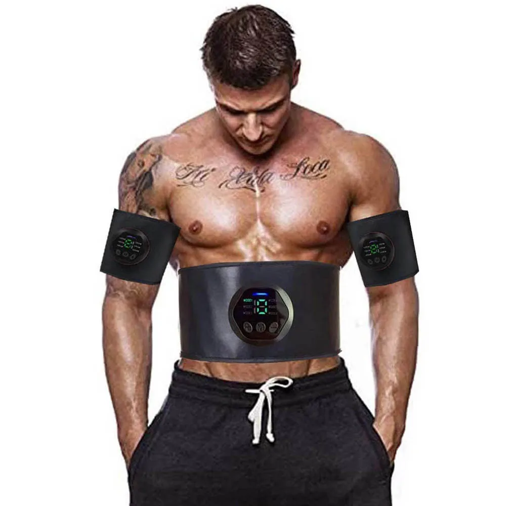 

Muscle Stimulation Belt Electric ABS Stimulator Trainer EMS Abdominal Exerciser Toning Belts Fitness Training Gym Workout