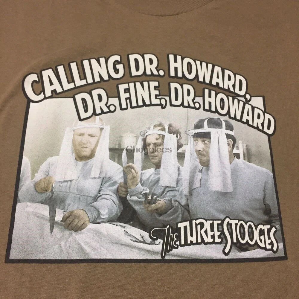 Коричневая футболка Три стойки Ларри кудрявый моэ комедия фильм 3 - купить по