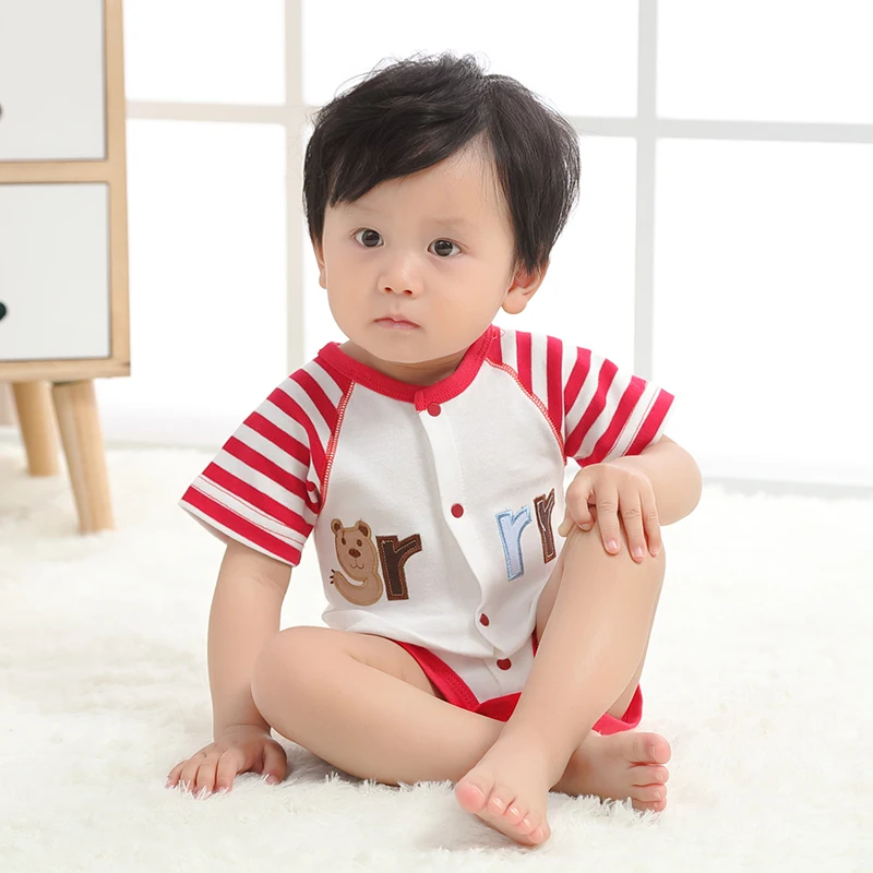 Детский летний тонкий комбинезон детский костюм для ползания пижама из чистого