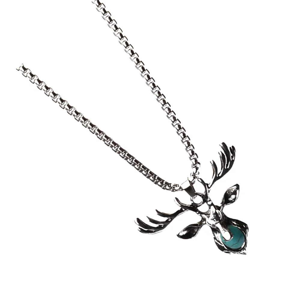 Модные ожерелья для женщин модные эффектные оленьи головы нежный кулон из