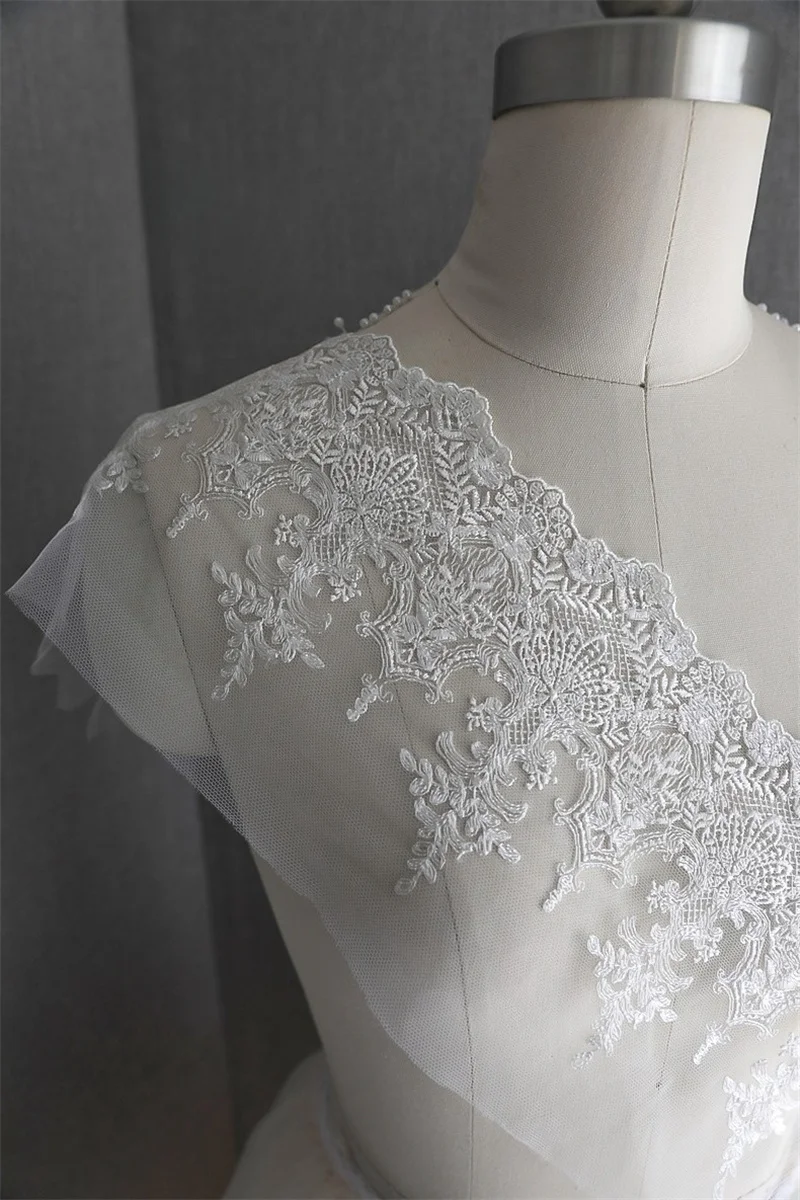 2 ярда гребешок с вышивкой тюль кружево цветы сетчатая отделка для свадебного