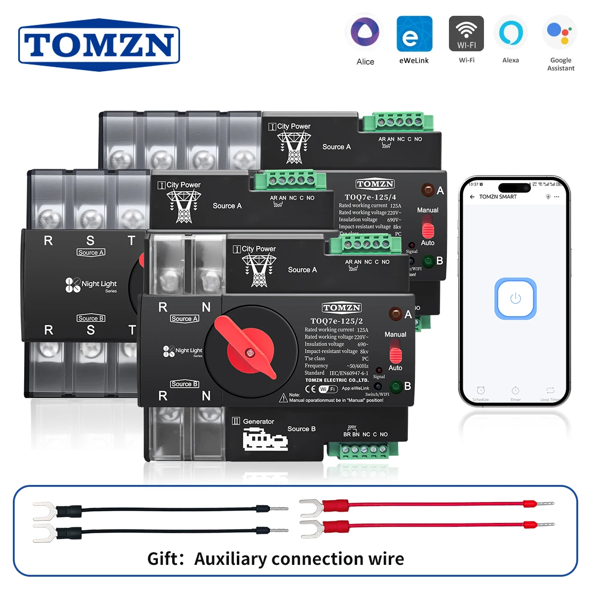 

TOMZN eWelink WIFI ATS 2P 3P 4P Таймер 220В