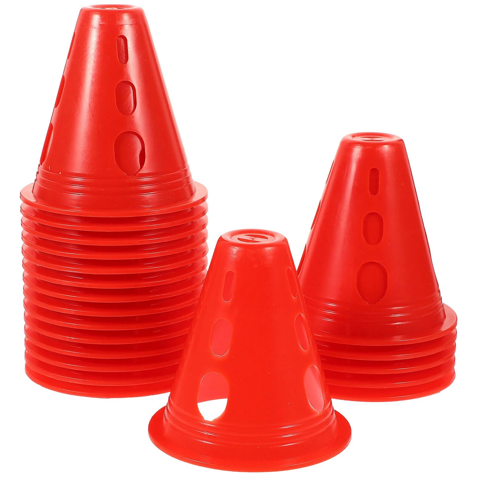 

20 Pcs Outdoor Skates Obstacle Training Prop Gym Sign Cones Soccer Dome Small Road Block Markers Plastic Construction Sports