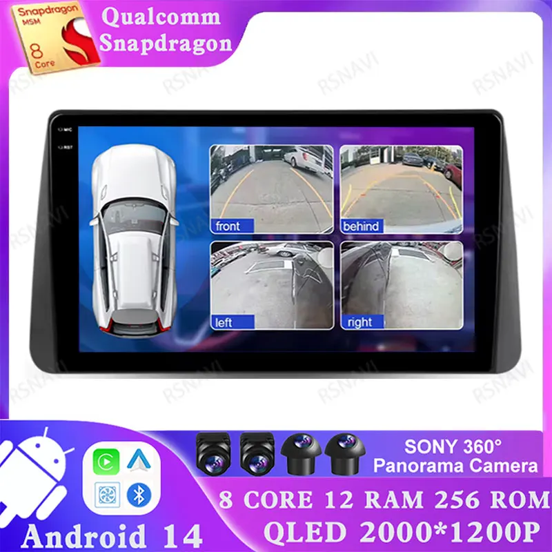 Android 14 для Fiat Tipo Egea 2015-2023 2 DIN Стерео 4G LTE 5G WIFI Автомобильный радиоприемник DVD DSP