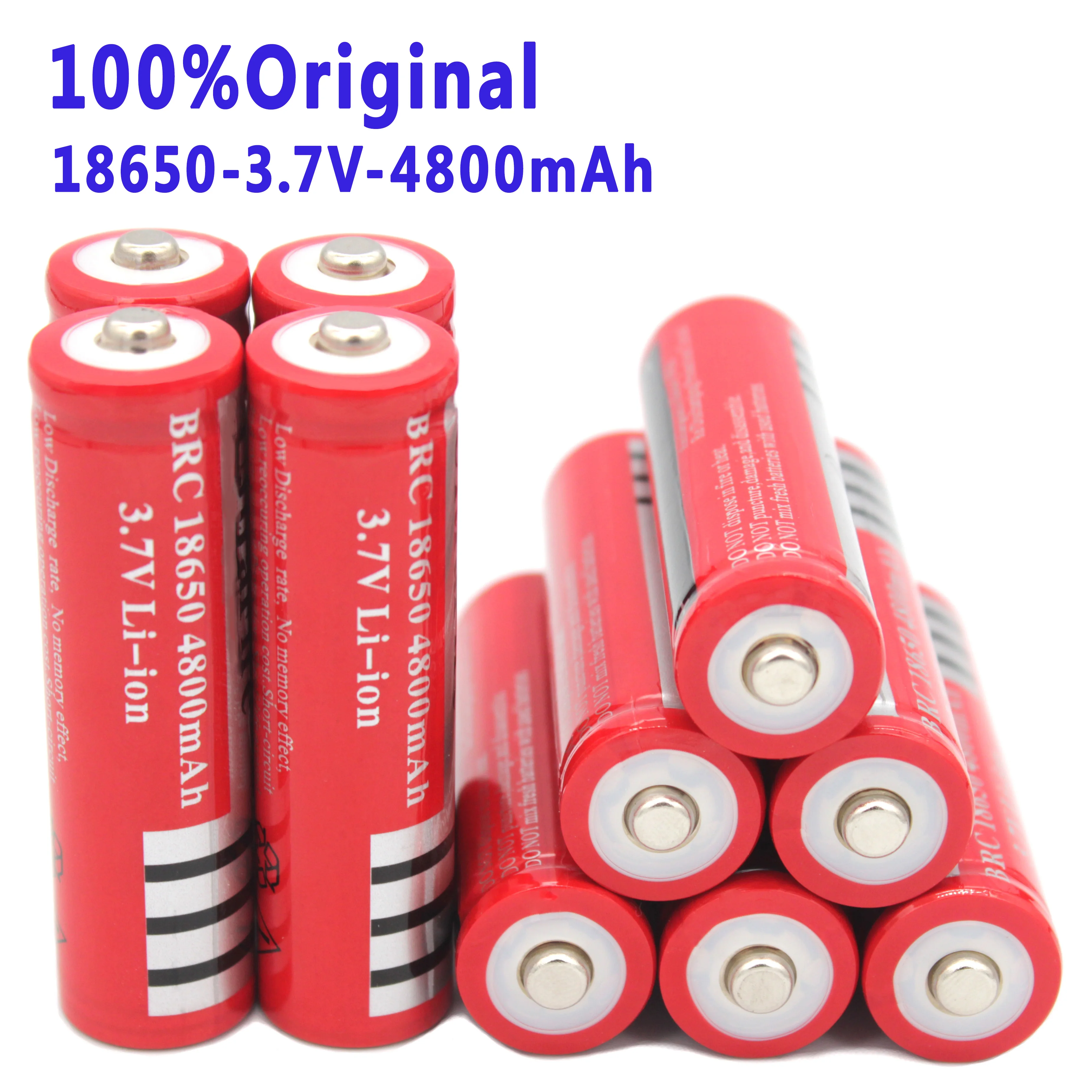 100%. Оригинал. Brc18650.аккумулятор de.litio.3.7V.voltios.4800mah.recargable.de.Li-ion для elban. Potenza. linterna. |