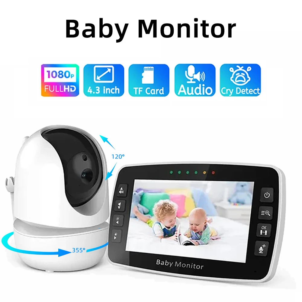 

Камера видеонаблюдения для детей, 4,3 дюйма, с функцией ночного видения