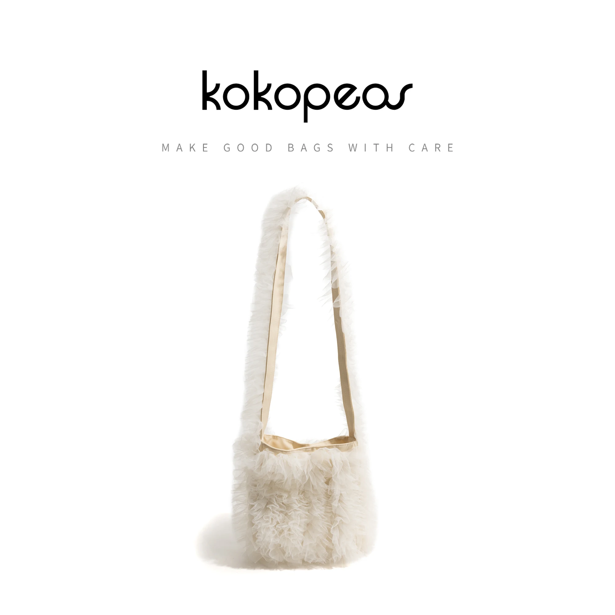 KOKOPEAS Женская сетчатая маленькая квадратная сумка Decoeate нейлоновая кружевная