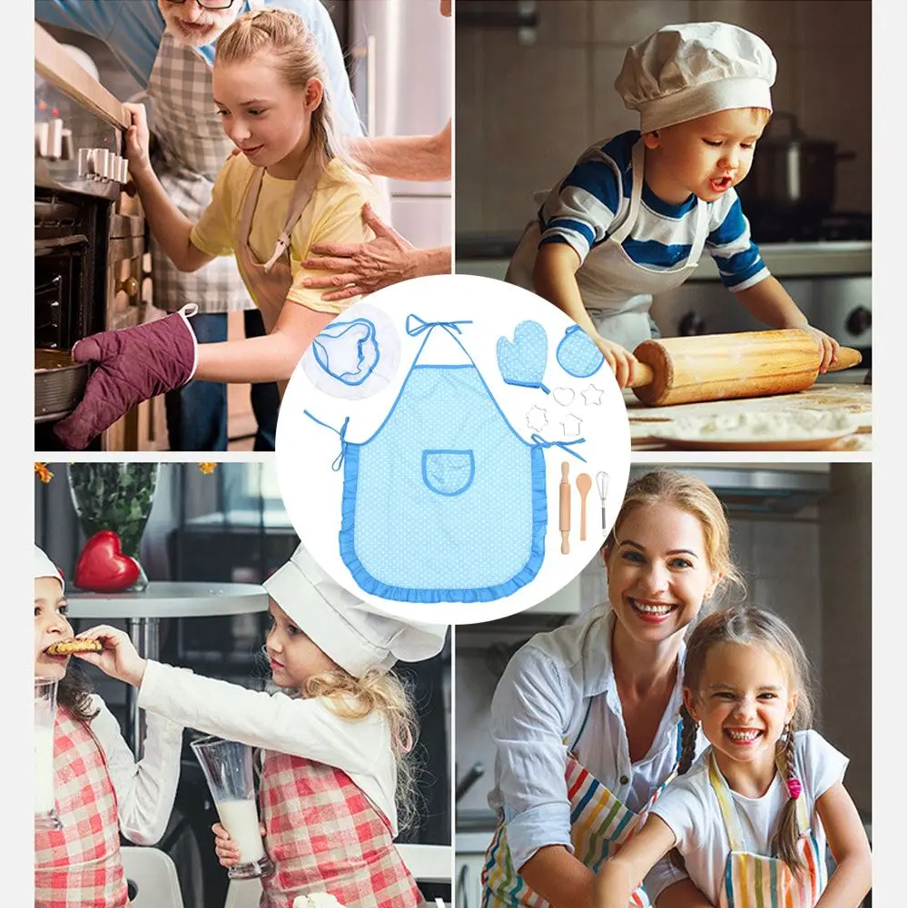 

New Apron Cooking Chef Hat Kitchen Utensils Set Kitchen Toy Play House Kids Toys
